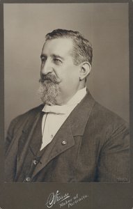 Bust Portrait of Leopold Methudy Wearing a Suit, Vest, and Bow Tie, Turned to the Left by St. Louis Strauss